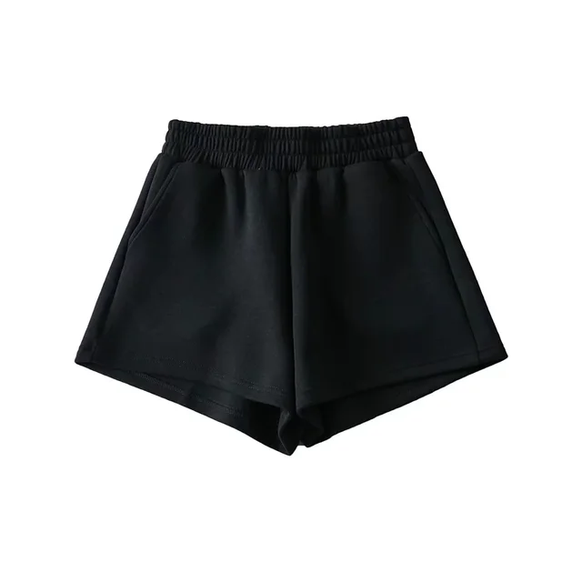 7 color Elastic Waist Sports Shorts Women's Loose fitting Versatile Outerwear Casual Black - Shop at LoveMi