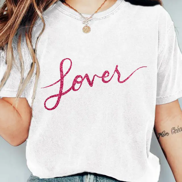 European And American Digital Printing Casual Round Neck Short Sleeves White - Shop at LoveMi