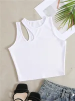Women's Fashion Hollowed-out Bottoming Camisole - White