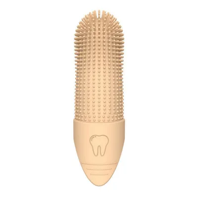Silicone Cat And Dog Toothbrush Beige - Shop at LoveMi