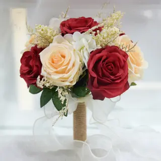 Simulation Outdoor Series Hand Bouquet Photography Props Bride Wedding Supplies - Red