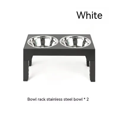 Pet Feeder Slow Feeding Bowl Lifting Dog Bowl Rack Neck Protection White - Shop at LoveMi