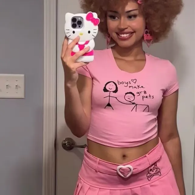 Women's Short Print Short Sleeve Pink - Shop at LoveMi