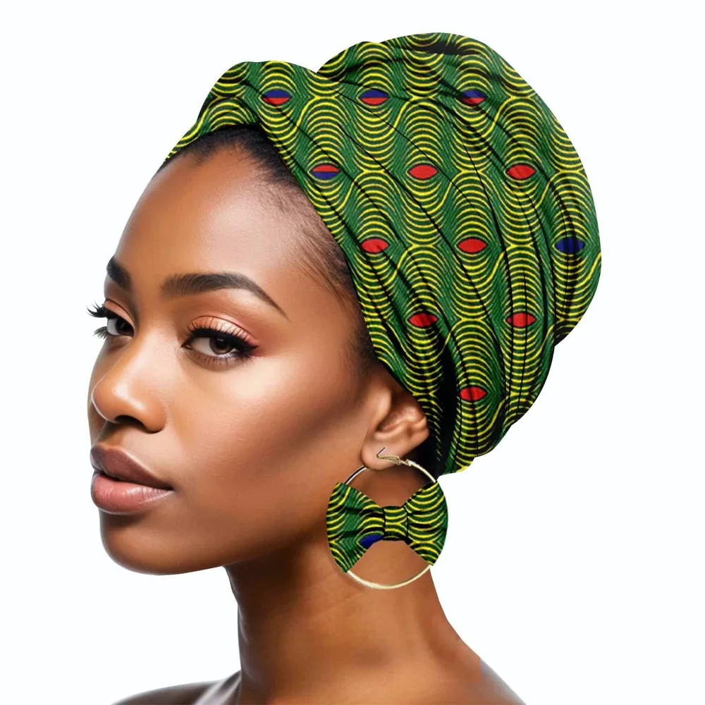 Duplex Printing Batik Headscarf Earrings - A737