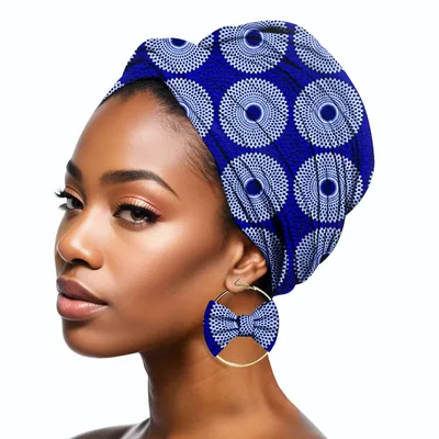 Duplex Printing Batik Headscarf Earrings A746 - Shop at LoveMi