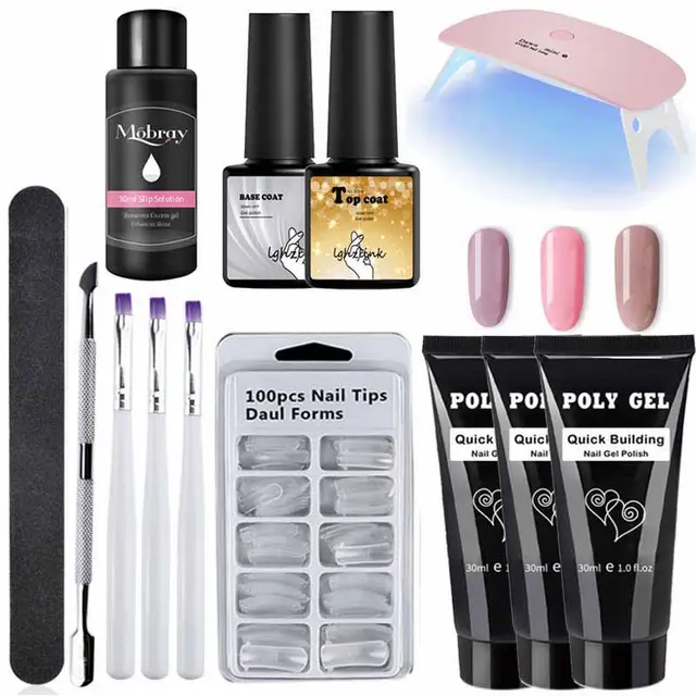 Crystal Extended Glue Suit Manicure Set Suit Tools Polygel3 - Shop at LoveMi