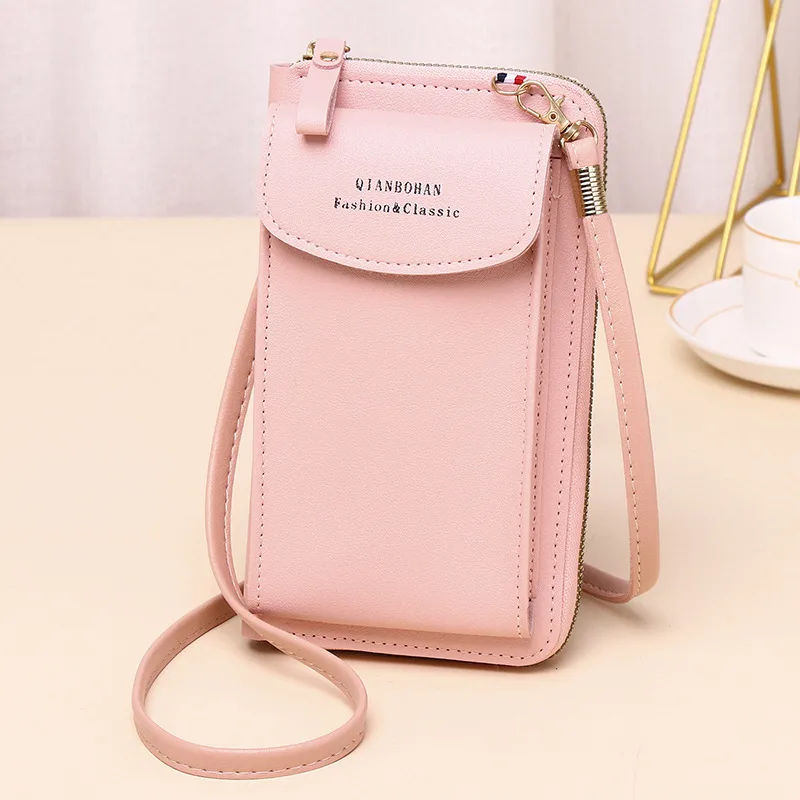 Women's Stylish And Portable Large Capacity Vertical Shoulder Crossbody Bag Pink - Shop at LoveMi