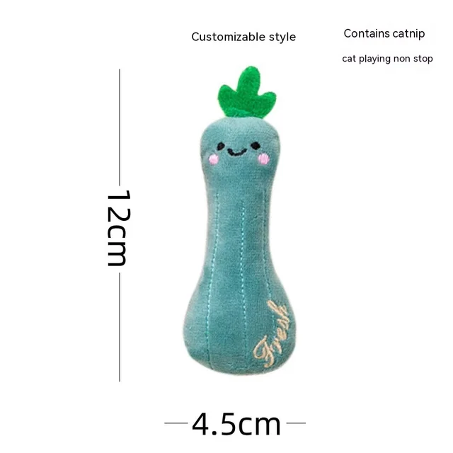 Plush Toy Contains Catnip Cat Toy Self Hi Bite resistant Scratch resistant Pet Supplies Eggplant Catnip Doll - Shop at LoveMi