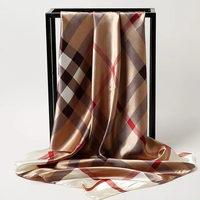 Spring And Autumn All match Scarf Khaki Plaid - Shop at LoveMi