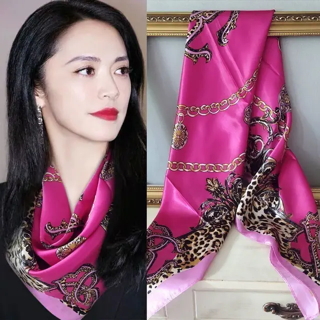 Spring And Autumn All match Scarf Leopard Print Rose Red - Shop at LoveMi