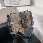 Women's Bag Fashion Chain Shoulder Messenger Bag - Grey