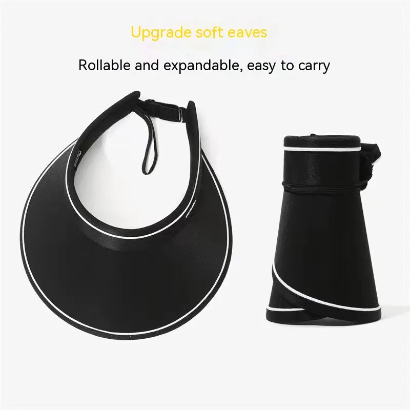 Sun Hat Female UV Air Top UV Protection - Black