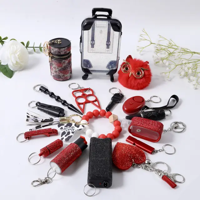 Fix Keychain Set Red And Black Classy Red And Black Classy - Shop at LoveMi