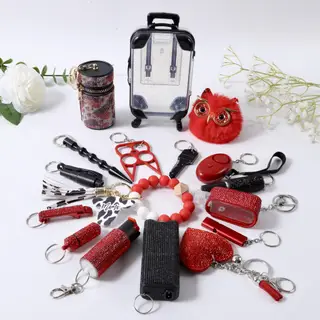 Fix Keychain Set - Red And Black Classy - Red And Black Classy