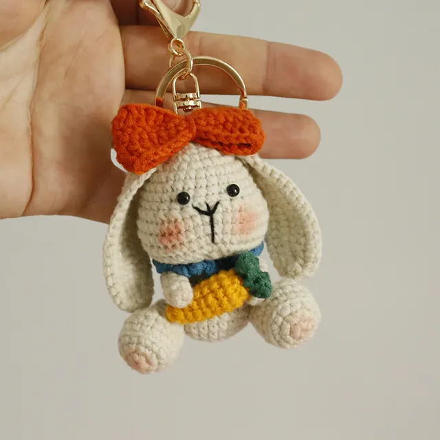 Exquisite Wool Crocheted Rabbit Pendant Lop Eared Rabbit - Shop at LoveMi