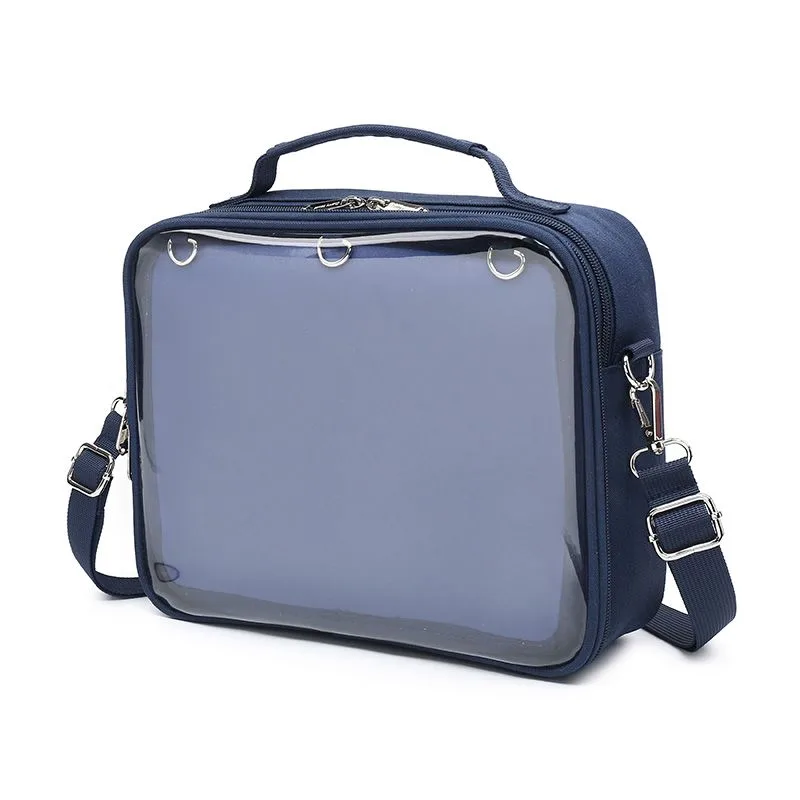 Oxford Cloth Snack Backpack Large Capacity Simple Handbag - Blue