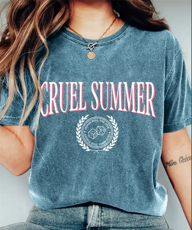 3D Digital Printing Casual Women's T shirt Blue - Shop at LoveMi