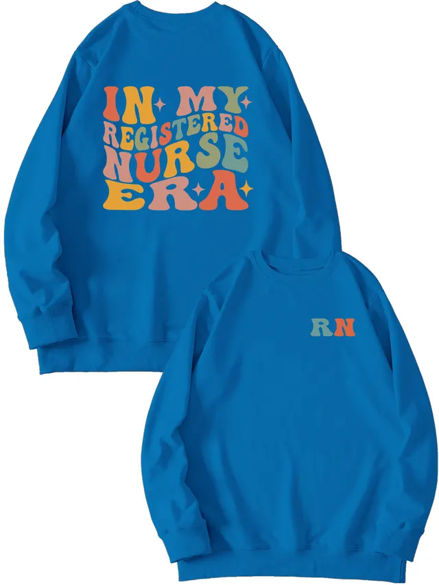 Women's Hoodless Sweater Round Neck Top Lake Blue Sweater - Shop at LoveMi