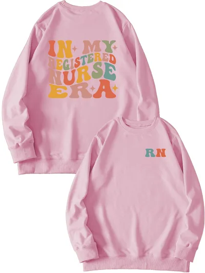 Women's Hoodless Sweater Round Neck Top Pink Sweatshirt - Shop at LoveMi