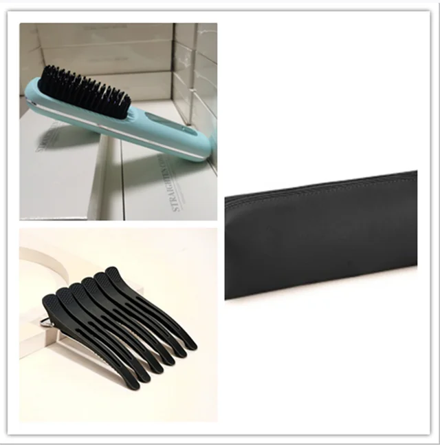 2 In 1 Straight Hair Comb Wireless Hair Straightener Brush Hair Fast Heating Portable Hot Curler USB Charging Set3 - Shop at LoveMi