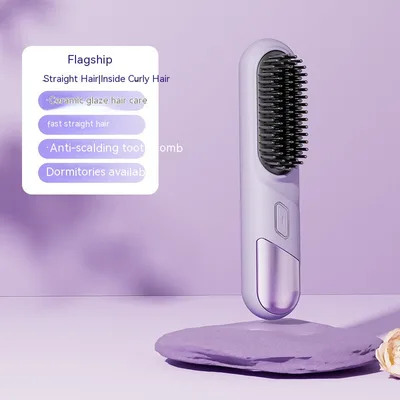 Portable Dual purpose Wireless Straight Comb Anion Hair Care Flagship Style Purple - Shop at LoveMi