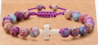 Men's Football Beaded Woven Bracelet - Emperor Cross Compilation