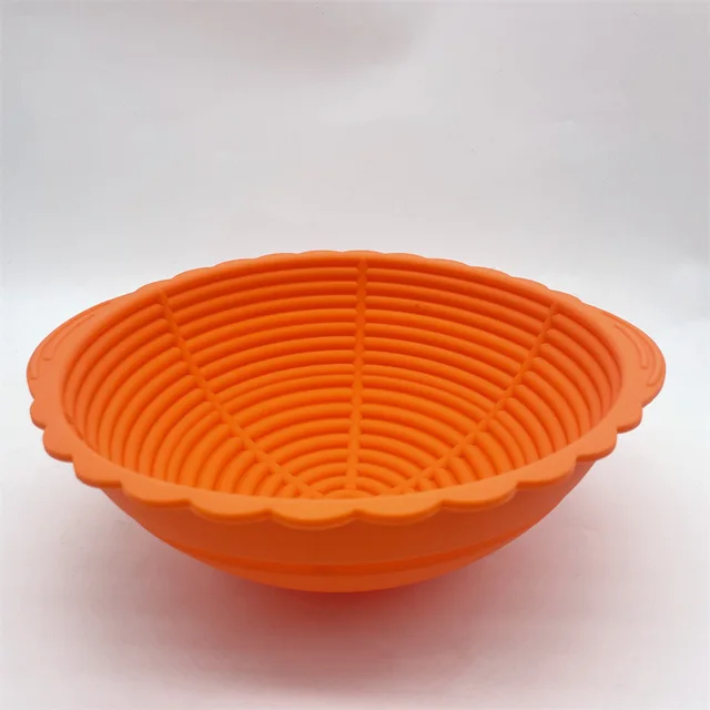 Silicone Fermented Basket Folding High Temperature Resistant Large Capacity Round Orange - Shop at LoveMi