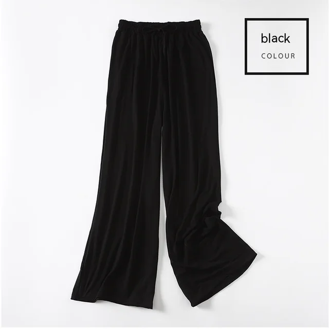 Women's Wide leg Pants Modal Slimming Casual Flared Pants Women's All matching Black - Shop at LoveMi
