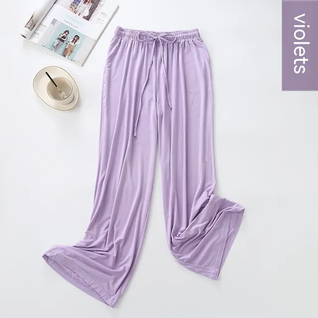 Women's Wide leg Pants Modal Slimming Casual Flared Pants Women's All matching Violet - Shop at LoveMi