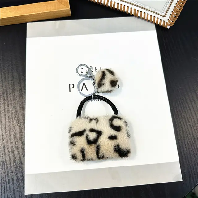 Keychain Creative Student Cute Plush Beige - Shop at LoveMi