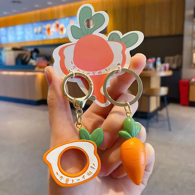 Couple A Pair Of Buckles Creative Personalized Keychain One Radish And One Pit - Shop at LoveMi