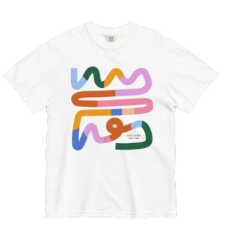 European And American Good Things Need Time T-shirt Digital Printing - White