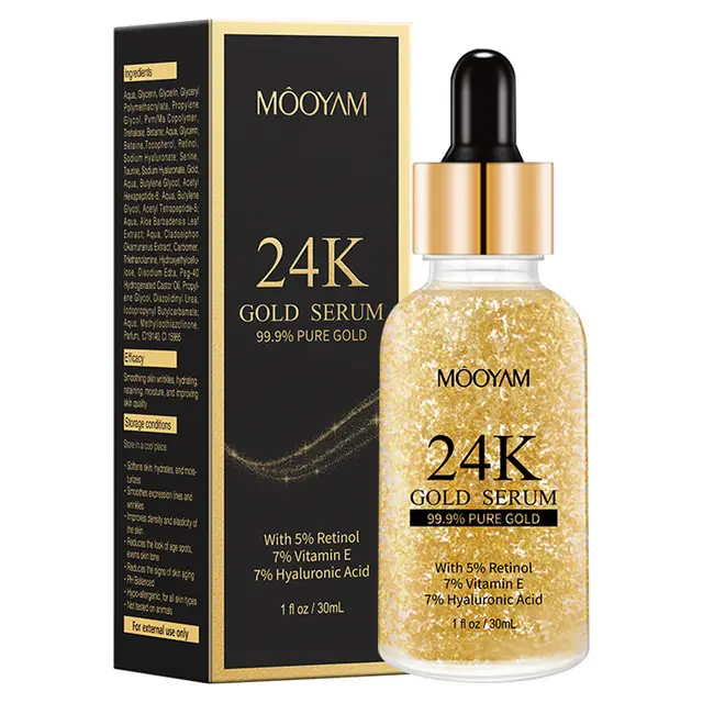 24K Gold Foil30mL Vitamin E Retinol Anti wrinkle The Lifting Face Serum 24Kgoldfaceserum30Ml - Shop at LoveMi