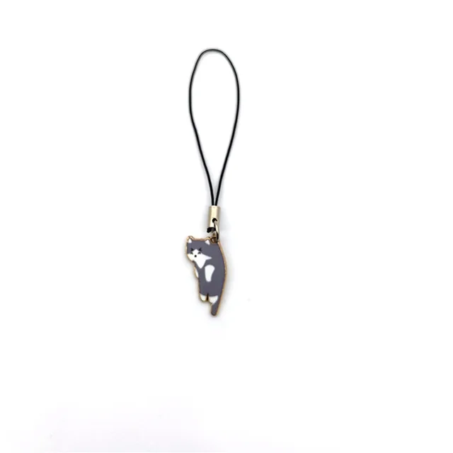 Diy Sweet Cute Kitty Pendant Mobile Phone Ornaments Gray Cat 2 - Shop at LoveMi