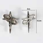 4 Imitation Diamond Cross Star