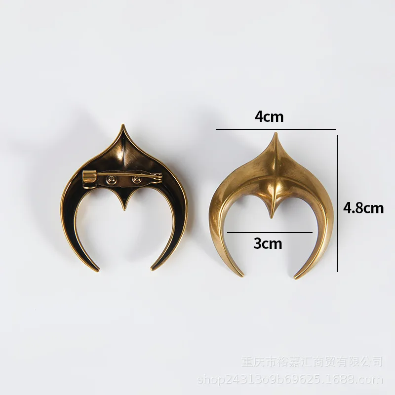Metal Simplicity Ins Style Temperament Brooch Accessories - 5 Golden Arc Cross Star