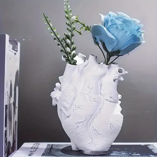 Heart Vase Resin Decorations Model Room Table White - Shop at LoveMi