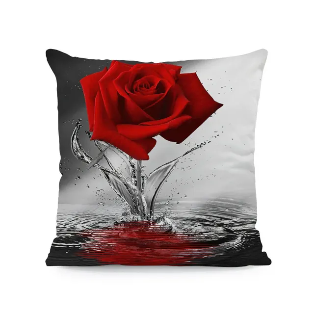 Flower Print Super Soft Square Pillow Cover Color 11 - Shop at LoveMi