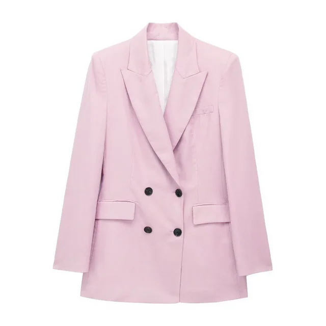 European And American Style Women's Multi color Linen Vest Coat Trousers 8948Overcoat Pink - Shop at LoveMi