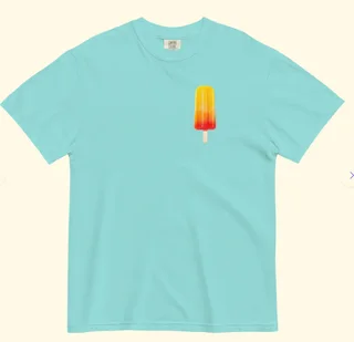 European And American Digital Printing Casual Round Neck T-shirt - Lagoon Blue