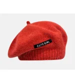 Rabbit Fur Beret Women's Autumn And Winter - Orange Red - View 1