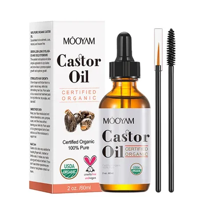 Castor Oil Castor Oil Skin Care Massage Basic Oil Hair Eyebrow Eyelash Care Mooyam Castor Oil - Shop at LoveMi