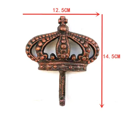 European Style Retro Iron Hook Outdoor Decoration Crown Bronze - Shop at LoveMi