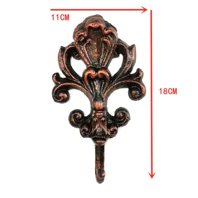 European Style Retro Iron Hook Outdoor Decoration Flower 3 Bronze - Shop at LoveMi