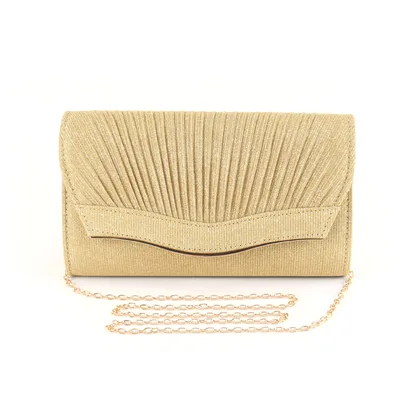 Dinner Clutch Flip Solid Color Gold - Shop at LoveMi