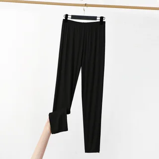 Plus-sized Oversized Underwear Leggings Women's Thin Slim-fit Innerwear - Black