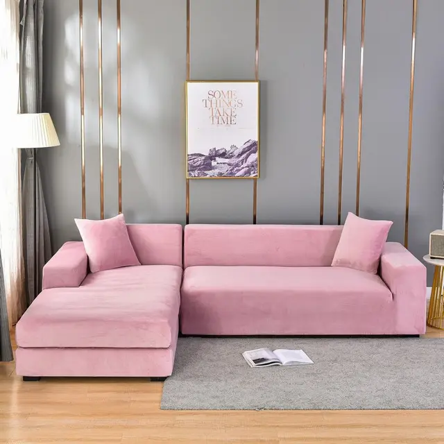 Home Fabric Soft One piece Sofa Cover Pink - Shop at LoveMi