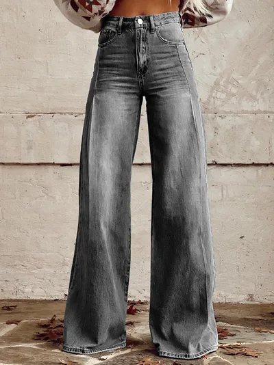 European And American Plus Size Women's Casual Pants Thin Wide Leg Awp1A2426111 4Xl - Shop at LoveMi