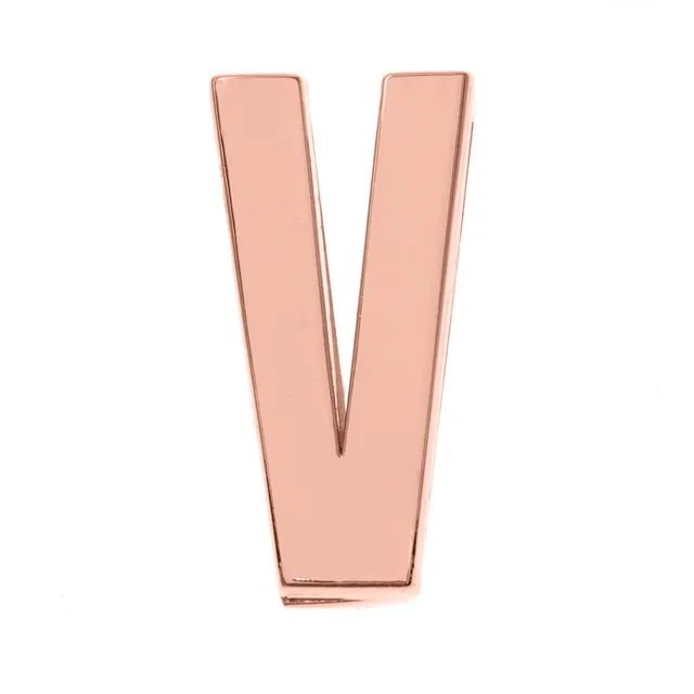 DIY Letter Keychain Glossy Ornament Accessories 30Mm Rose Gold Letter V - Shop at LoveMi