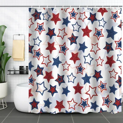 Independence Day Shower Curtain Bathroom Partition Punch free Xf165 - Shop at LoveMi